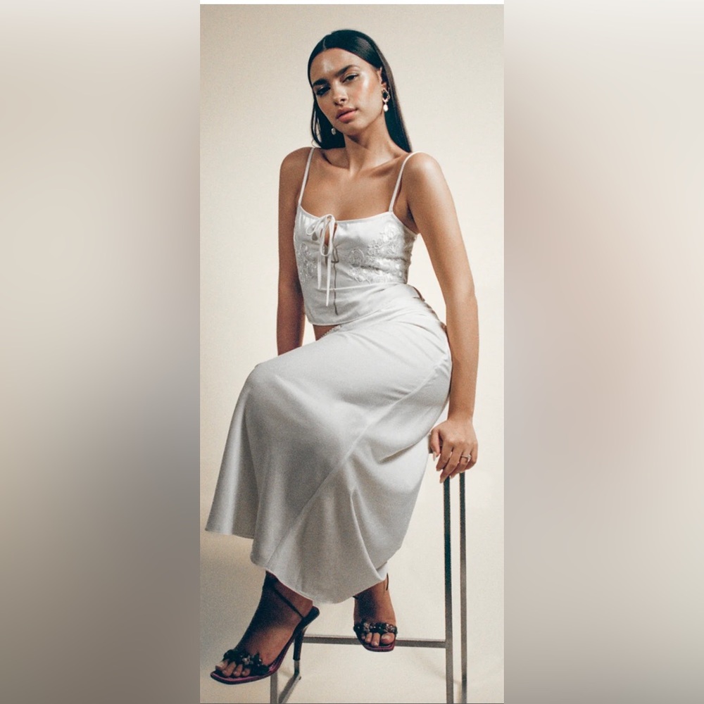 The Eve Top & Skirt | Crème Matching Set